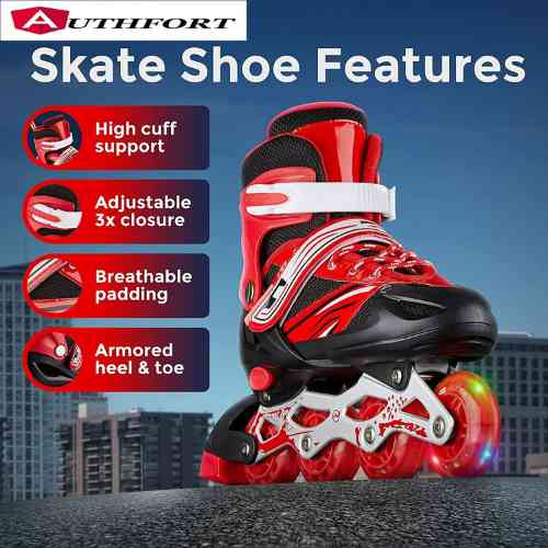 Red Adjustable Inline Skates - Image 5