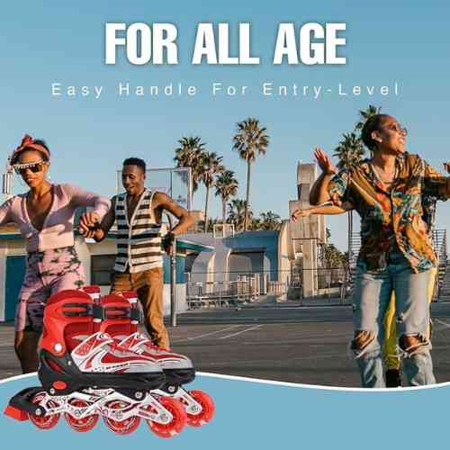 Red Adjustable Inline Skates - Image 6